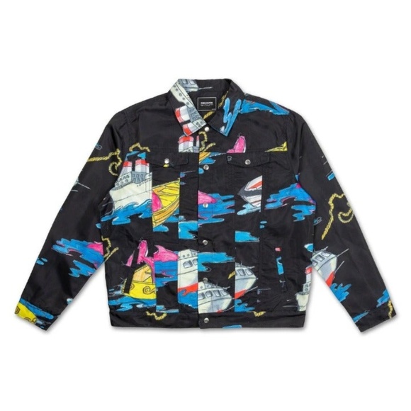 PINK DOLPHIN RARE SAIL AWAY JACKET LIGHT COAT SiZE MENS MEDIUM BLACK NWT NEW !!! - Picture 2 of 8